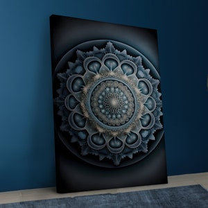 Black Mandala Canvas Print: Ready to Hang Wall Art
