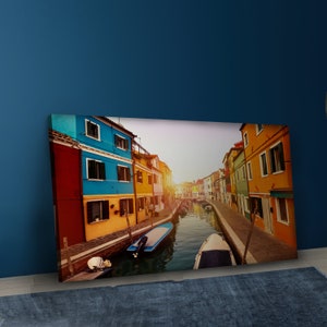 Venice Italy Canvas Print: Colorful Cityscape Wall Art
