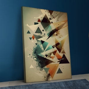 Custom Abstract Canvas Print: Geometric Wall Art, Ready to Hang