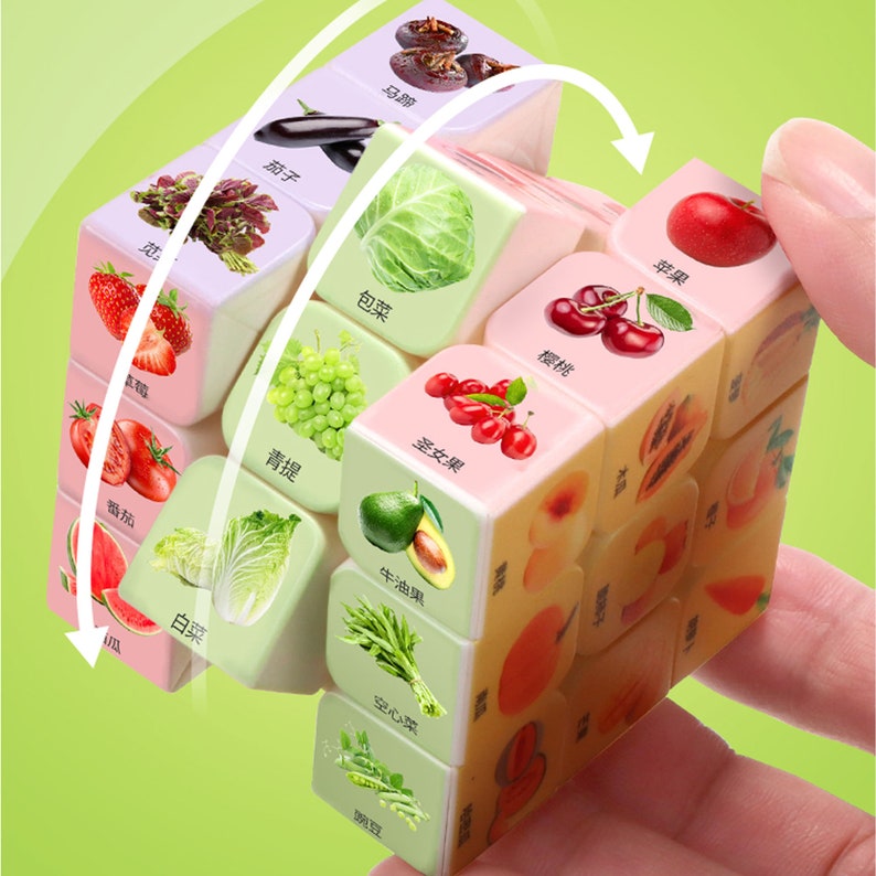 Fruit Rubik's Cube, Cartoon Rubik's Cube Toys, Children's Puzzle Rubik