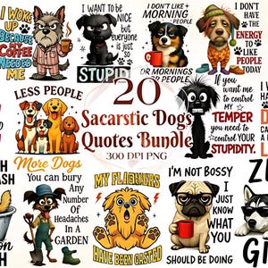Lot de citations sur la sublimation de chiens sacarstiques, Lot de motifs sublimation de chien sarcastique, Lot de citations sarcastiques, Lot de citations drôles, Chien png