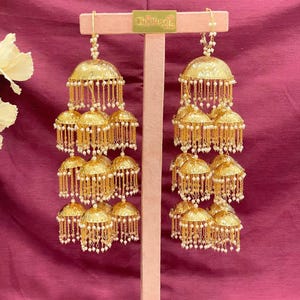 Punjabi Golden Globetrotter Bridal Kaleera | Featured In Vogue | Indian Wedding Bridal Kaleera - No Personalization