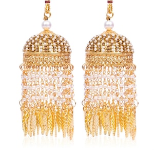 Punjabi Golden Wide Dome Minimal Bridal Kaleera | Indian Wedding Bride Kaleera - No Personalization