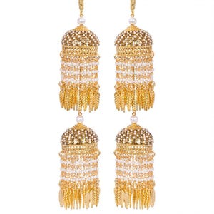 Indian Golden Dual Dome Minimal Bridal Kalire | Punjabi Wedding For Bride Kaleera - No Personalisation
