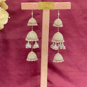 Punjabi Silver Stone Multi-Dome Bridal Kaleera | Indian Wedding Bridal Kaleera - No Personalisation
