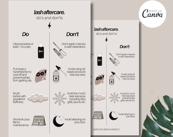 Lash Extensions Do’s and Don’ts Card Template