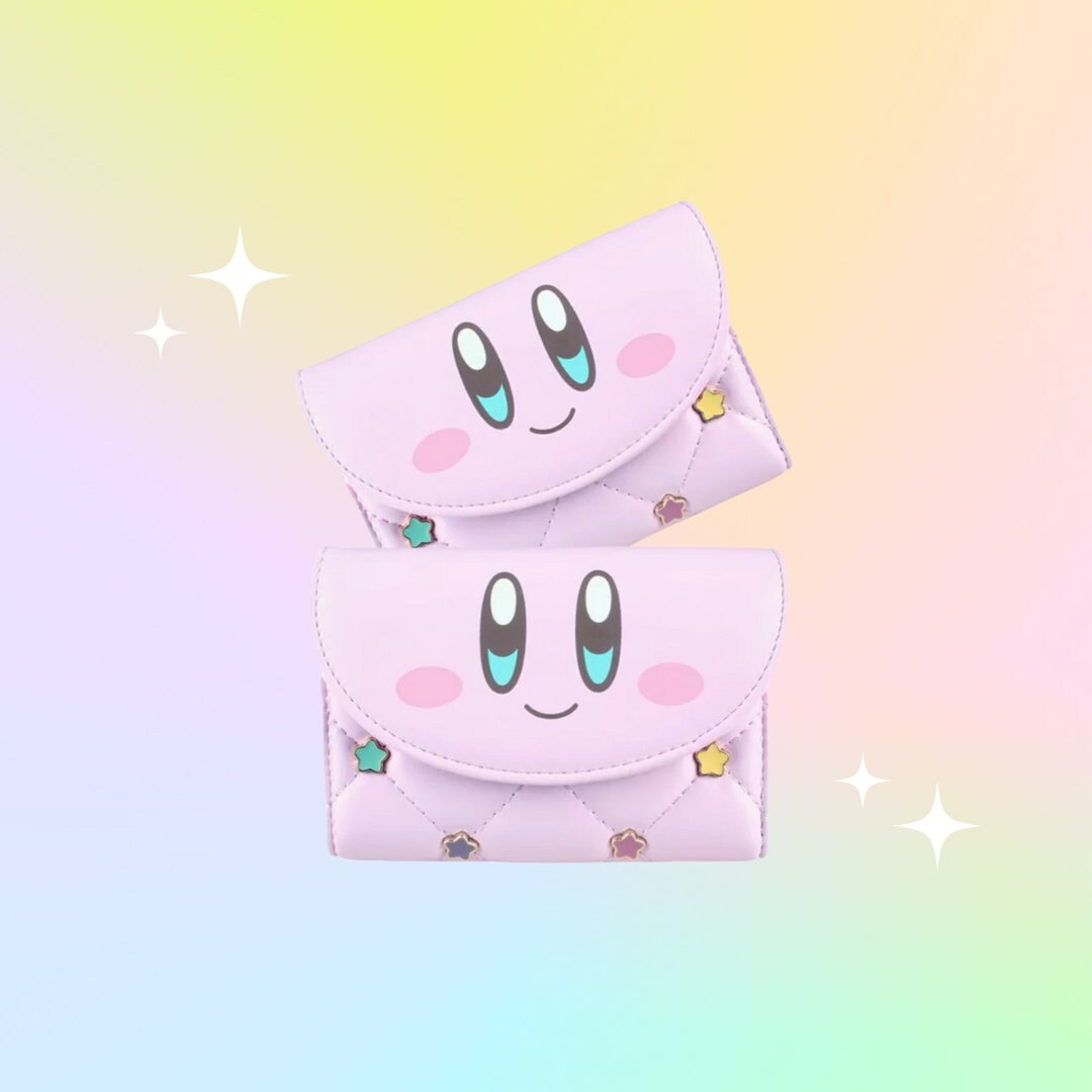 Kirby Wallet, Kirby Card Holder Wallet, Cute Wallet, Anime ID Card Holder, Small Wallet, Kirby