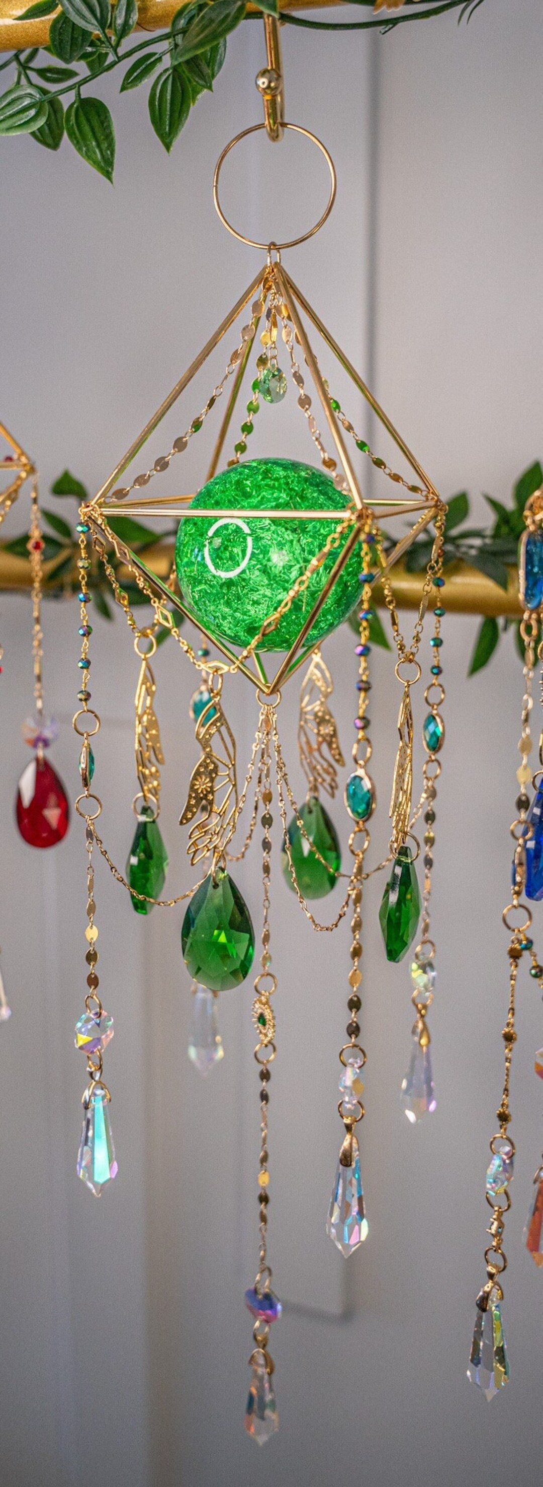 Cracked Glass Crystal Suncatcher Crystal Suncatcher Etsy