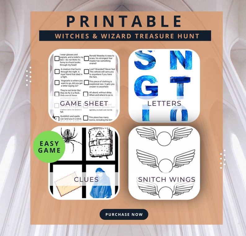 Printable Harry Potter Treasure Hunt Witch and Wizard - Etsy