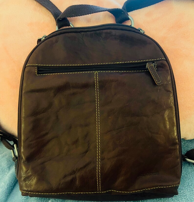 Jack voyager Leather Convertible Backpack Messenger Bag Etsy