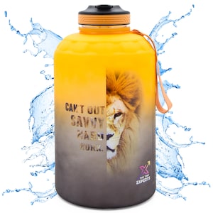 2.2L 75oz Half Gallon Water Jug Big Gym Sports Bottle Men Large Plastic  Reusable Container with Handle Strap Measurements Marked Ecofriendly  Leakproof