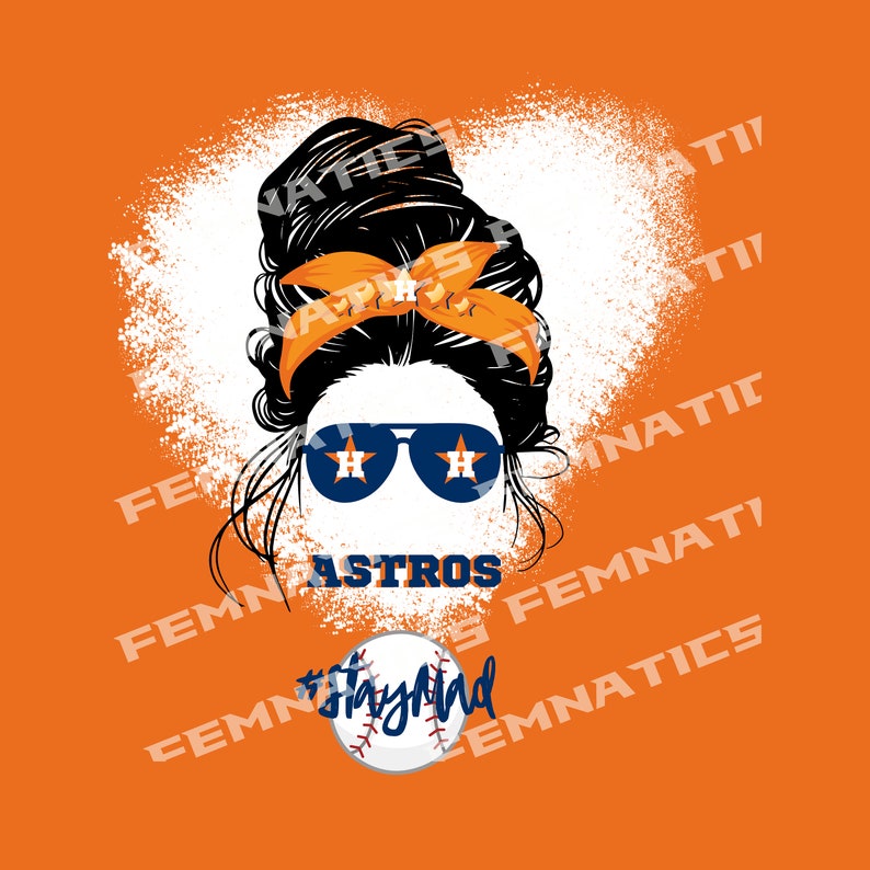 Astros Stay Mad Messy Bun Baseball Houston World Series Etsy
