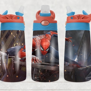 Spider 12 Oz Baby Flip Top Sippy Cup Sublimation Wrap / Straight & Tapered Design for kids Cartoon, Sippy Tumbler png wrap digial download