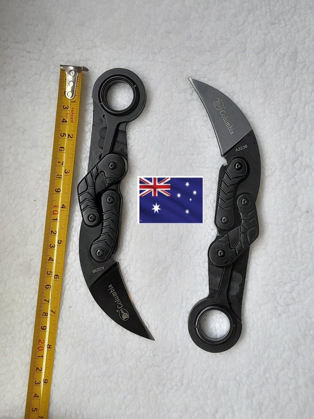 Folding Karambit Pocket Knife Columbia A3236 Etsy
