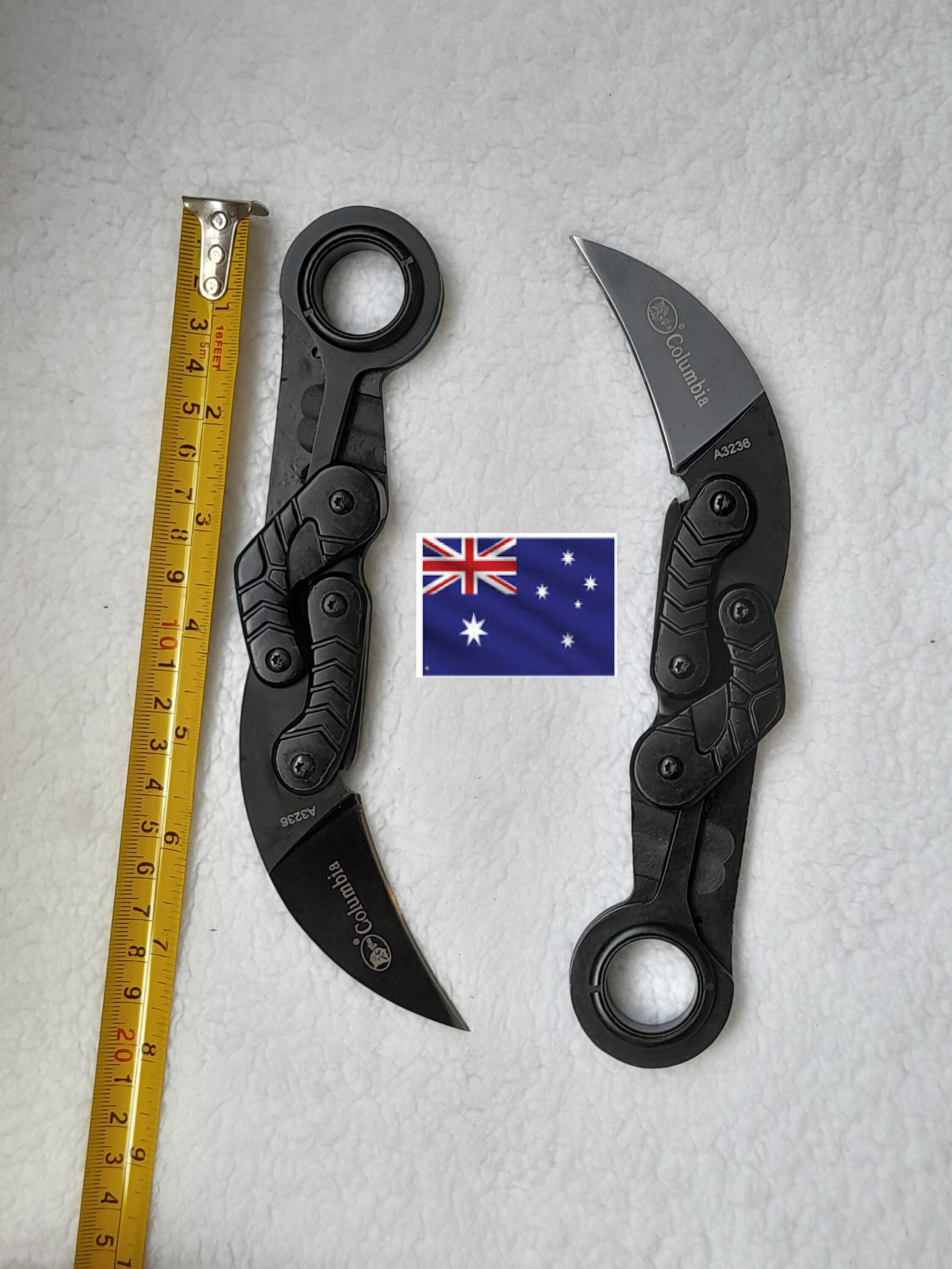 Folding Karambit Pocket Knife Columbia A3236 Etsy