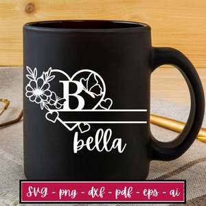 Split Monogram Alphabet SVG, DXF, PNG, Split Monogram Frame Alphabet, Cut File for Cricut, Silhouette, 26 Individual Svg Png Dxf Cut Files