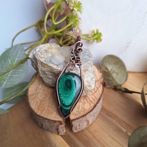 Beautiful malachite pendant