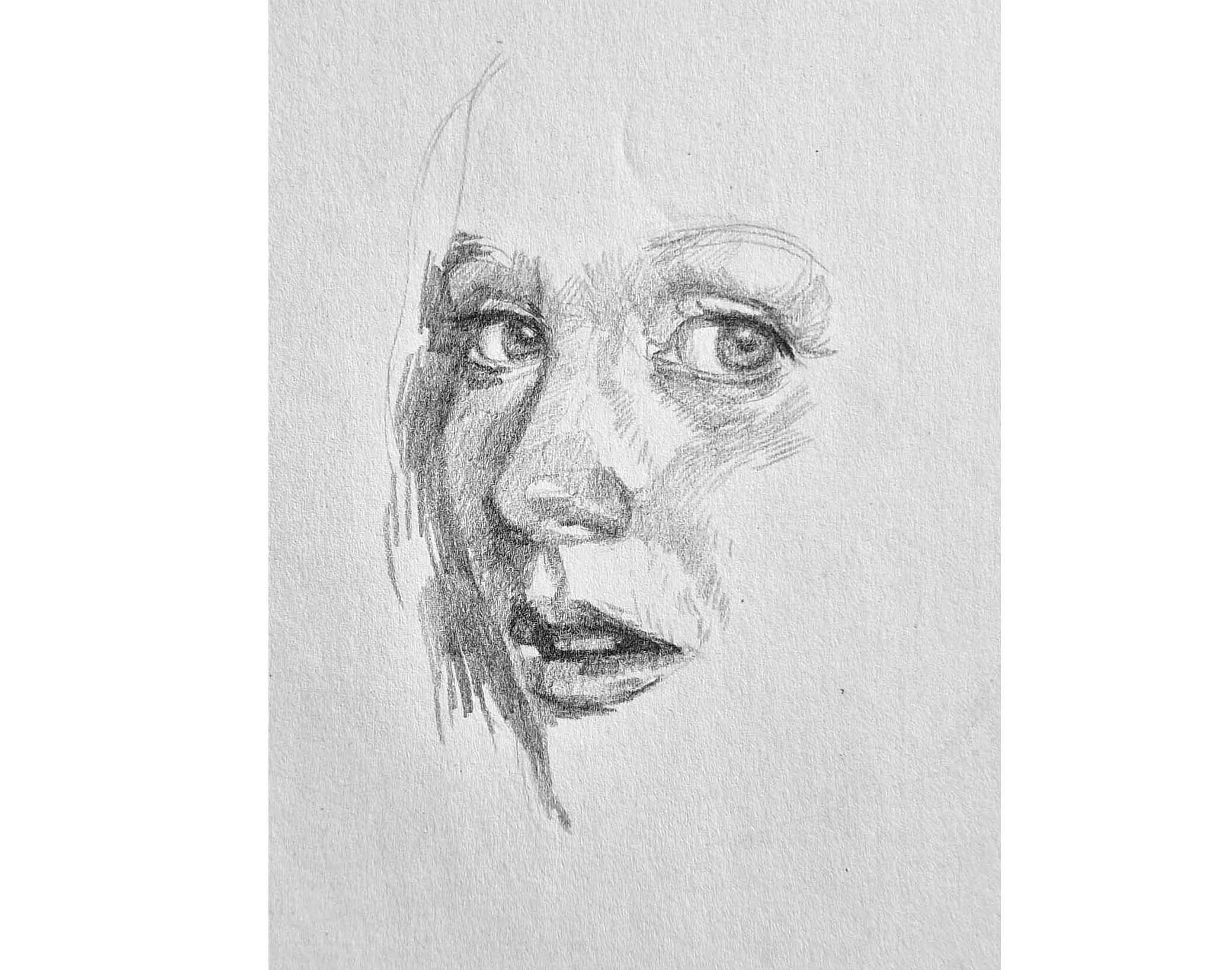 drawing, shading and blending aminimalistic face with pencils :  r/learntodraw