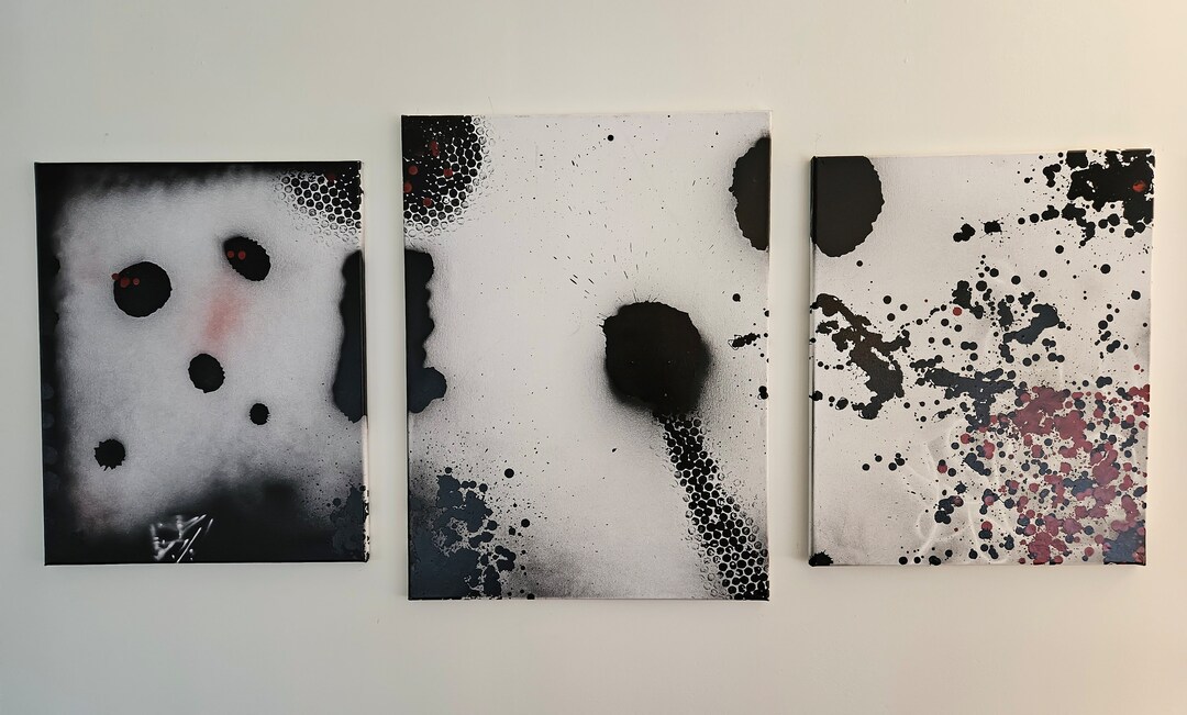 3-panel Spray Paint Art - Etsy