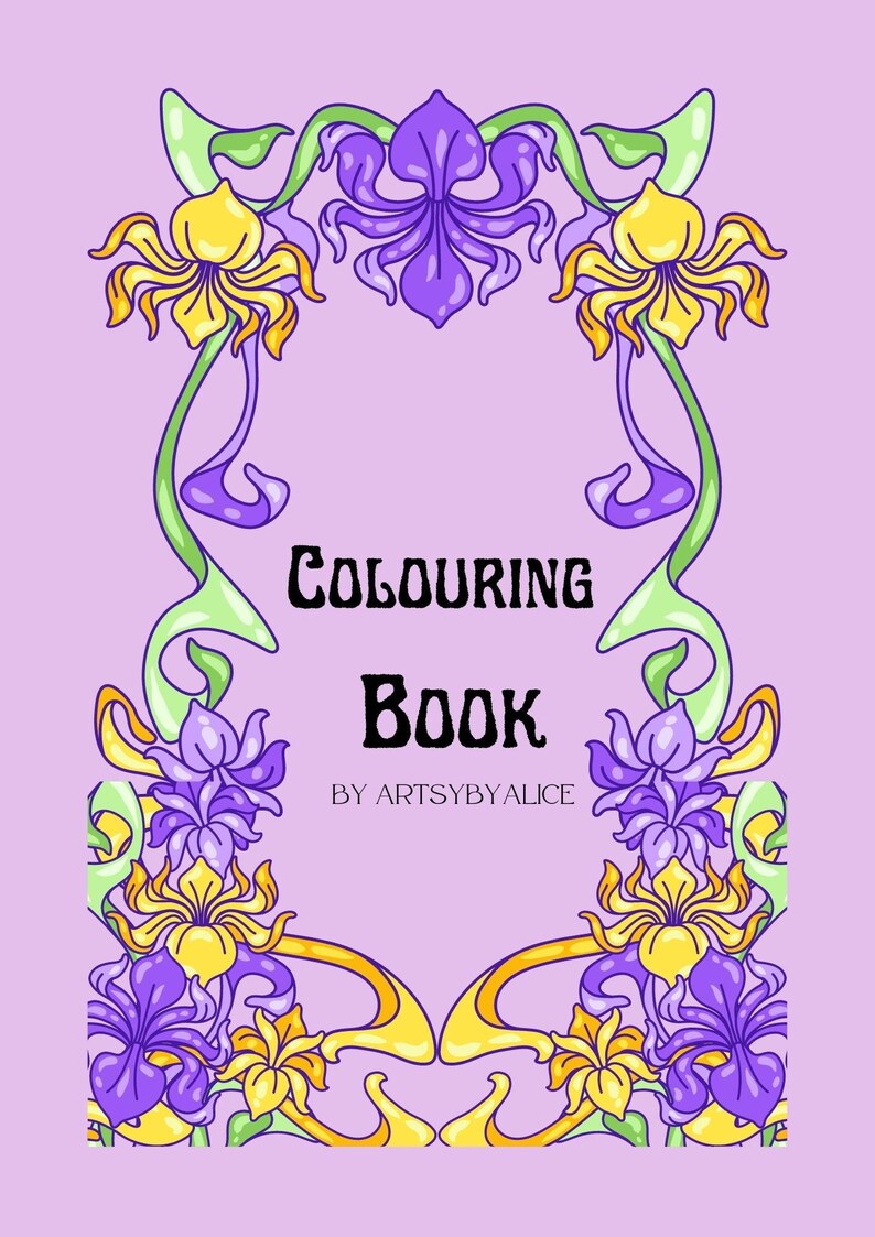 Art Nouveau Autumn Coloring Book image 1