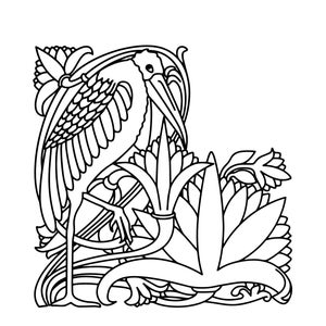 Art Nouveau Autumn Coloring Book image 3