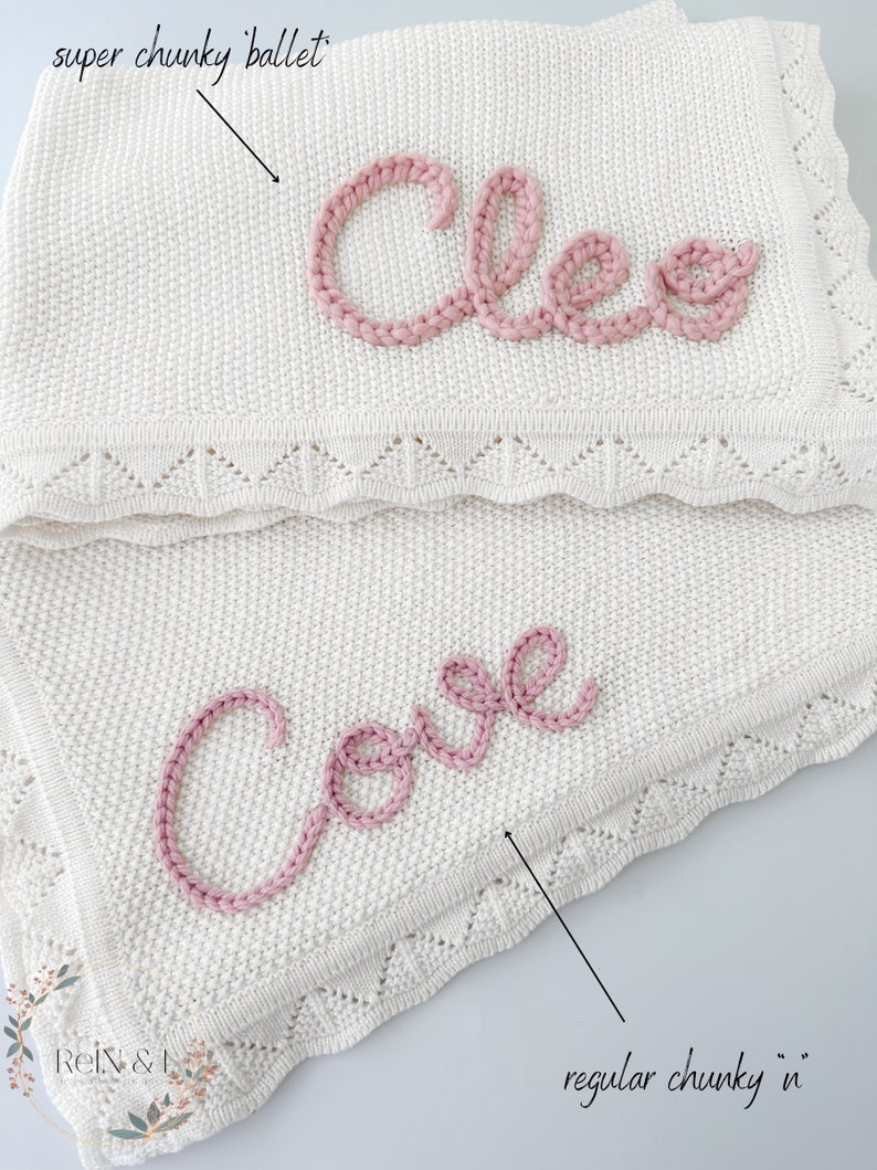 Personalised baby blanket, Hand embroidered blanket, Name blanket, Baby gift, Cotton blanket, Newborn gift, Newborn blanket, Baby shower zdjęcie 2