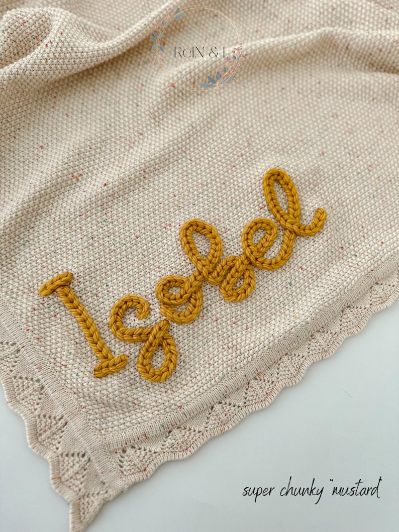 Personalised baby blanket, Hand embroidered blanket, Name blanket, Baby gift, Cotton blanket, Newborn gift, Newborn blanket, Baby shower zdjęcie 4