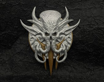 Decorazione del logo di Baldur's Gate, statua di Baldurs Gate 3, arredamento della stanza dei giocatori, logo di Baldurs Gate per fan dei giocatori, regalo magnete per il frigorifero, Shadowheart