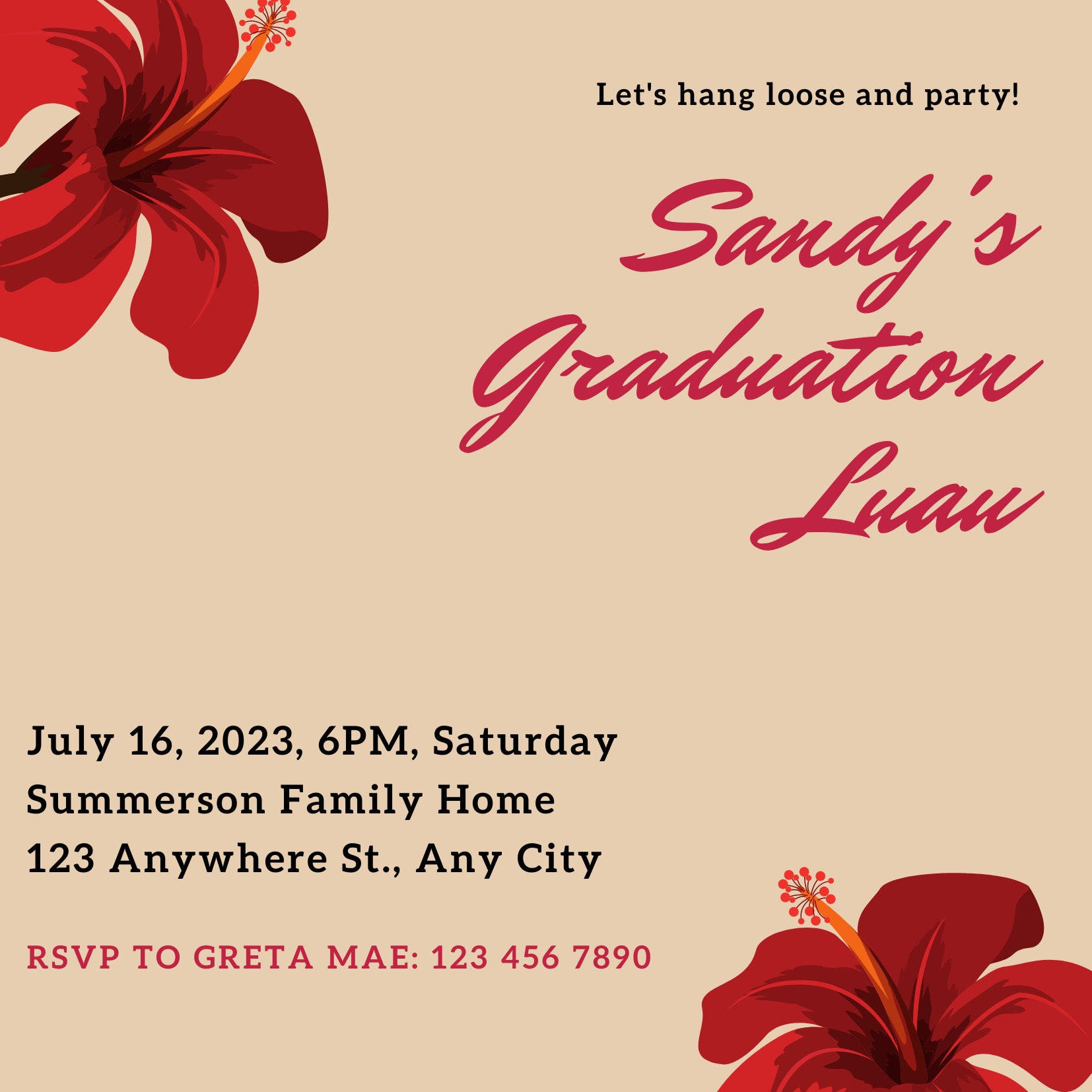 Editable Graduation Party Invitation Party Celebration Etsy