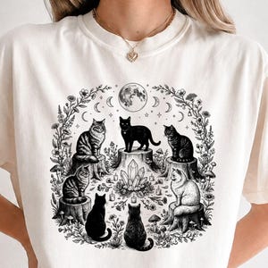 T-shirt Chat Noir Halloween, T-shirt Chat Coven