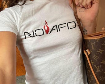Fck AFD Shirt, FCK NZS Tshirt, fuck nazis Cropped T-Shirt, Cropped Baby Tshirt,90s Look,Soft Girl Aesthetic