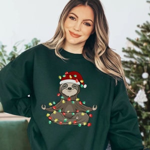 Christmas sloth jumper discount