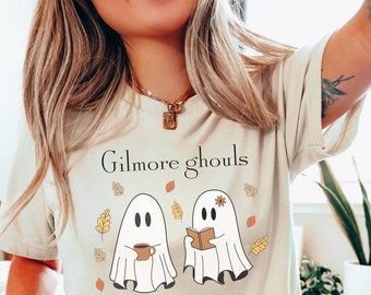 Gilmore Ghouls Shirt, Fall Ghost T-Shirt, Autumn Tee,Stars Hollow,Cute Ghosts Reading T-Shirt