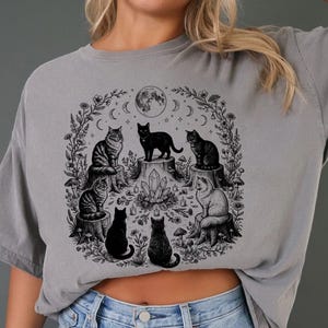 T-shirt Chat Noir Halloween, T-shirt Chat Coven