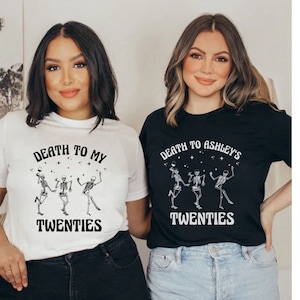 Personalized 30th Birthday Group Shirts, Death To Her Twenties,RIP To My YOuth Tee,Birthday Crew Tshirts,Dirty Thirty Party Crew