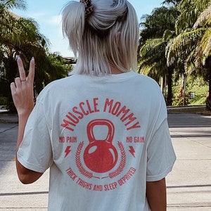 Camisetas de gimnasio, camisetas de entrenamiento, ropa de entrenamiento, camisetas de gimnasio de colores cómodos, regalos para chicas del gimnasio, fundas para bombas, camisetas de mamá musculosa