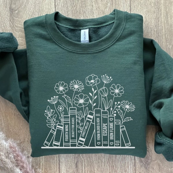 Personalized Bookshelf Sweatshirt, Custom Book Sweater, Gift for book lover, Librarian Crewneck, Bookworm Gift,Reading Shirt
