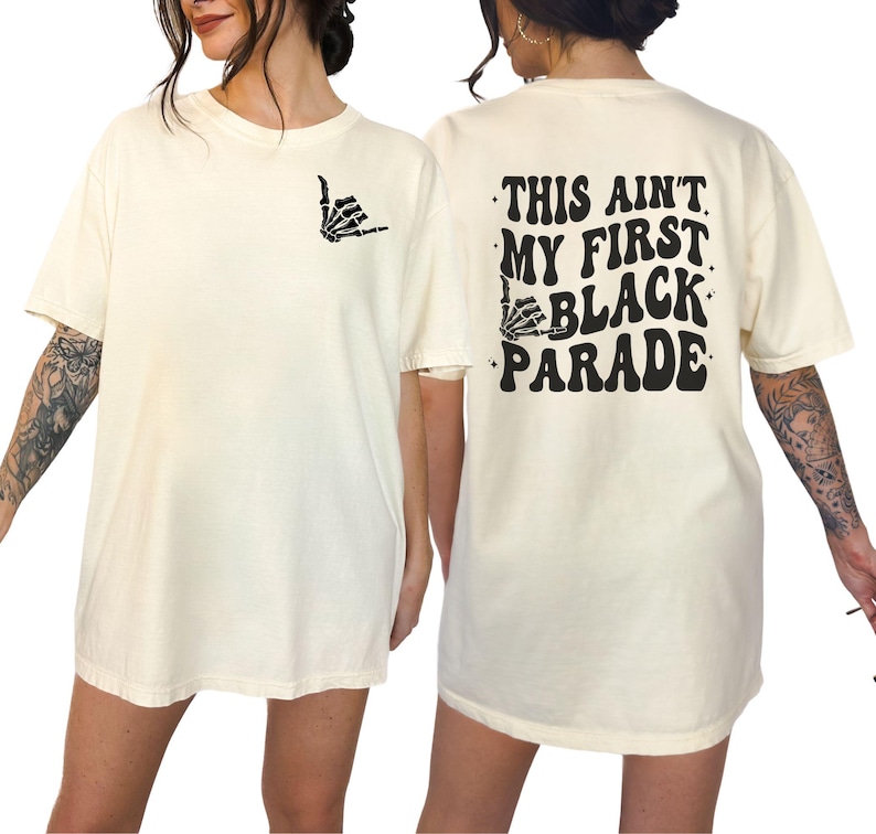 Emo Shirt, This ain't my first Black Parade,Elder Emo Tshirt, Concert Tee,Emo clothing, Gift for Emo Ivory