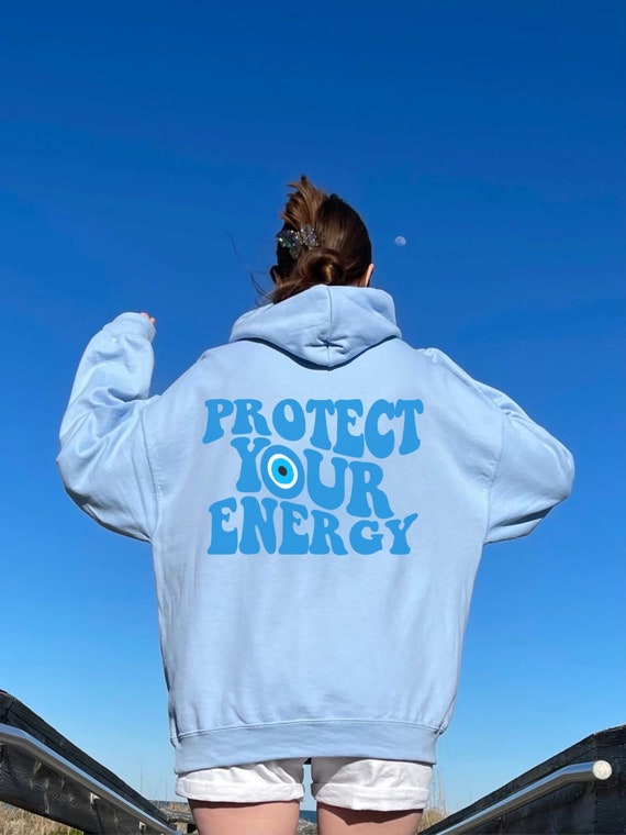 Protect Your Energy Evil Eye Hasma Hand Hoodie, Trendy Hoodies, Positive  VSCO Hoodie,Aesthetic Hoodie, All seeing eye Sweatshirt