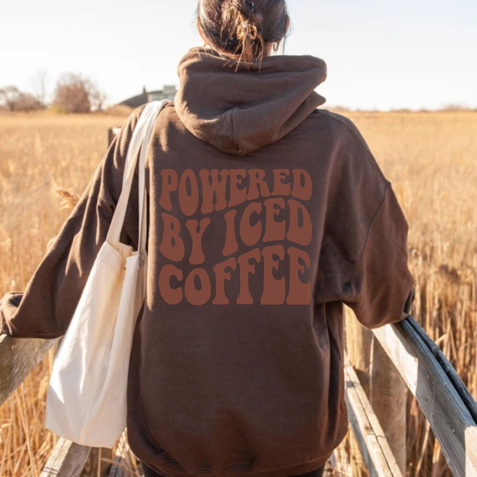 Iced Coffee Hoodie Powered by Iced Coffee Iced Coffee Lover - Etsy
