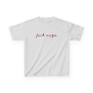 Fck AFD Shirt, FCK NZS Tshirt, fuck nazis Cropped T-Shirt, Cropped Baby Tshirt,90s Look,Soft Girl Aesthetic Ash