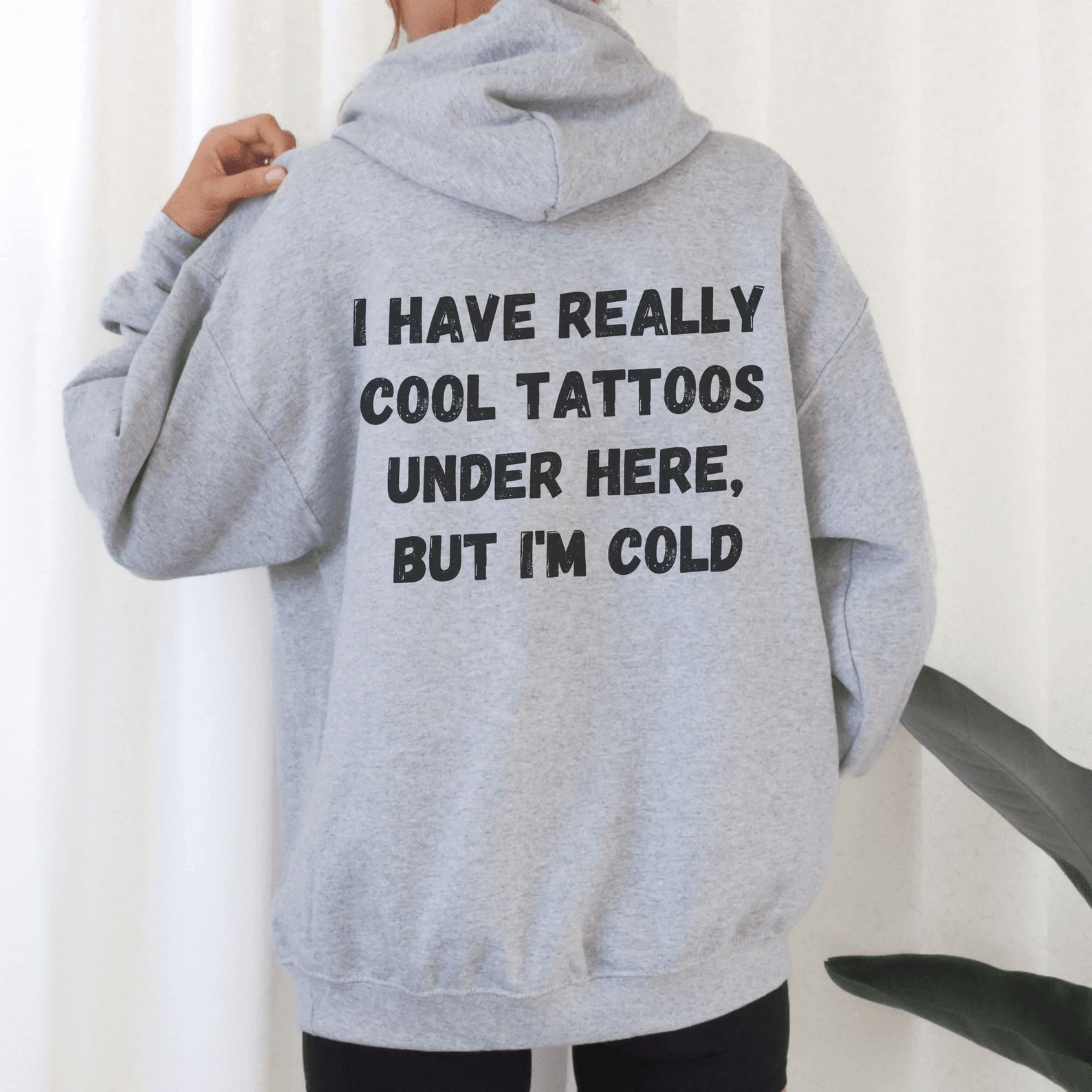 Cool Tattoos but Im Cold Hoodie Plus Size Tattoo Sweatshirt - Etsy