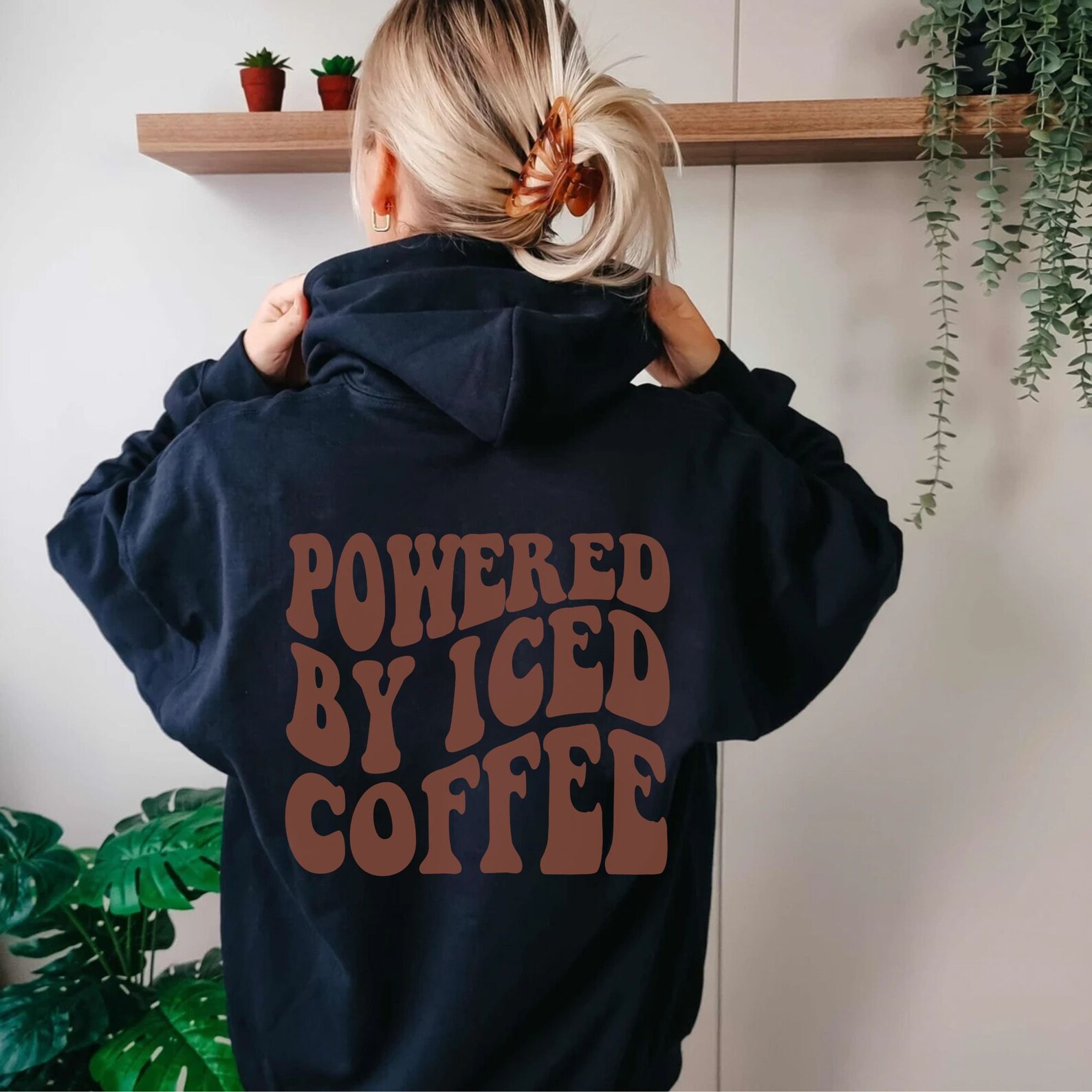 Iced Coffee Hoodie Powered by Iced Coffee Iced Coffee Lover - Etsy