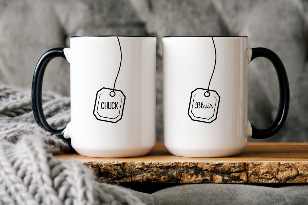 CUSTOM Tea Bag Mug His and Hers Tea Mug Valentines Coffee Etsy