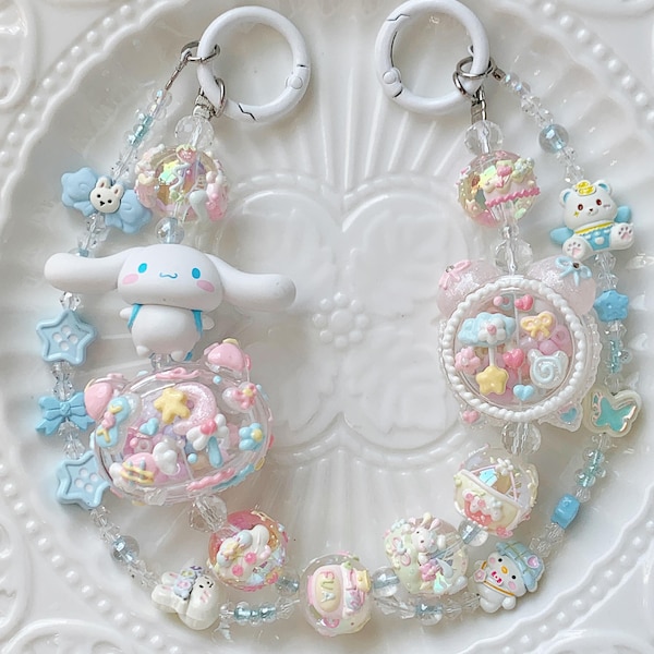 Sanrio Bag Charm | Hand-Painted Keychain, Kitty & Melody