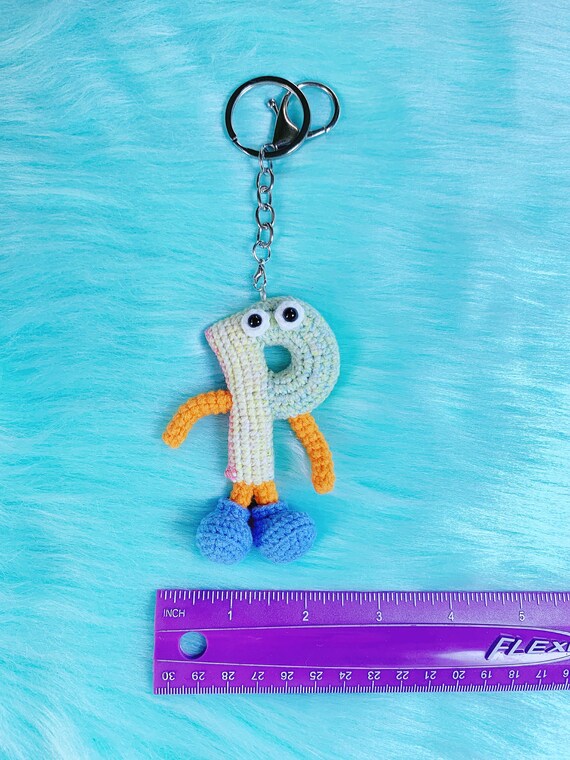 Crochet Letter Custom Letter Keychains Personalized Name Initials