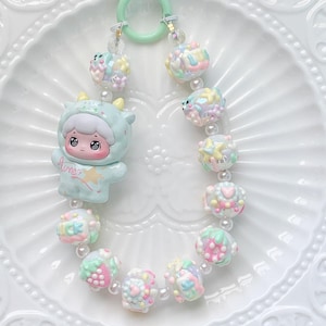POPBEAN Skullpandaストラップ POPMART ハンドメイド15 最新モデル POPBEAN ハンドメイド15 POPMART Skullpanda