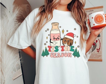 Tis the Season Comfort Colors Christmas T-Shirt, Retro Christmas Shirt Groovy Shirt, 1970s Christmas Shirt, Holiday Apparel Christmas Gifts