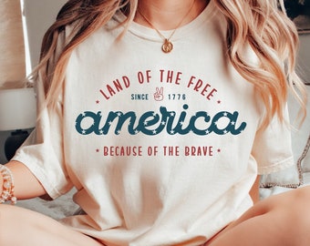 Comfort Color 4th of July Shirt, USA shirt, Retro 4th of July Shirt, Red White Blue America shirt, Fourth of July Shirt Independence Day Tee