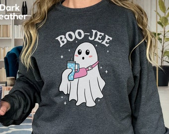 Halloween Ghost Sweatshirt, Boo Jee Shirt, Boo Shirt, Spooky Season Ghost Sweater, Spooky Ghost Sweater, Spooky Vibes Shirt, Halloween Gifts